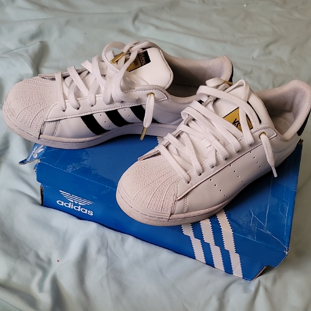 Adidas Kids White Sneakers